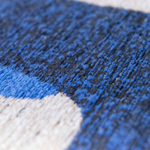 Kuba Ultramarine Blue Thin Rug 9336 LDP
