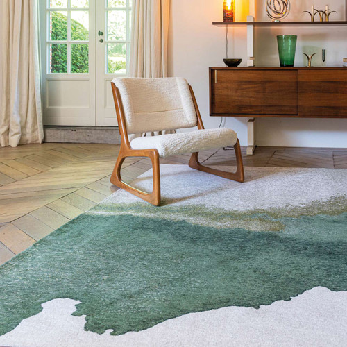 Lagoon Palm Green 9331 Indoor Outdoor Washable Eco Rug