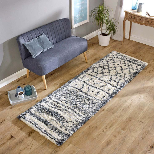Alto AL04 Cream Grey Moroccan Rug Runner