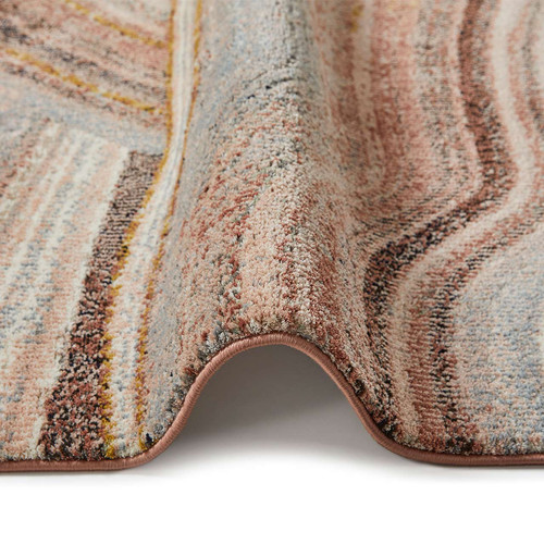Amara Soft Stylish Abstract Rug Blush Pink Grey 