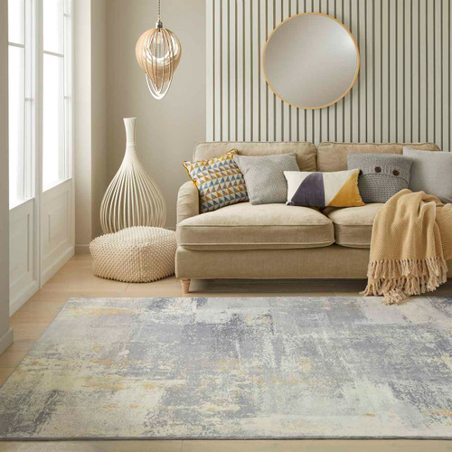 Washable Rug Modern Lux Light Grey 