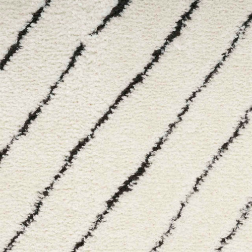 Modern Comfort Soft Rug Ivory Black