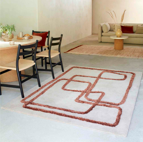 Matrix 96 Infinity Copper Thick Wool Floor Rug
