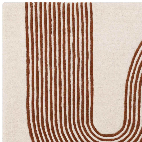Matrix 85 Arches Amber Ivory Stylish Thick Wool Rug