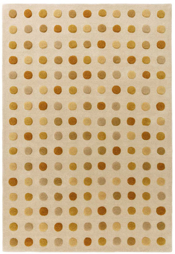 Dotty Gold Thick Wool Indian Rug