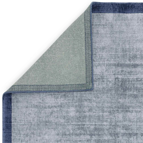 Blade Border Handwoven Rug Airforce Navy 06