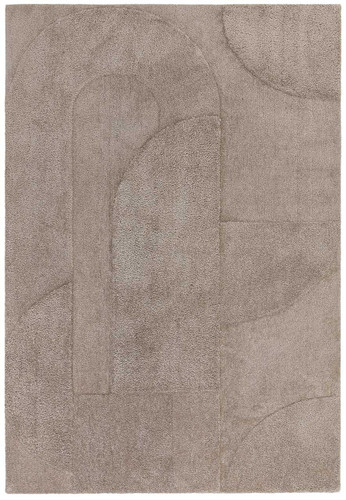 Tova Plain Moleskin Rug Thick Carved Finish