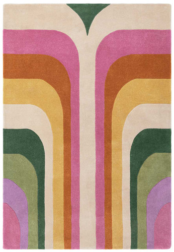 Romy 01 Retro Pink Eco Friendly Modern Rug