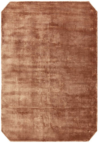 Gleam Terracotta Silky Viscose Pile Floor Rug