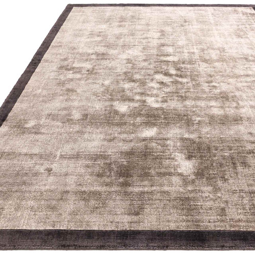 Blade Border Handwoven Rug Charcoal Moleskin 09