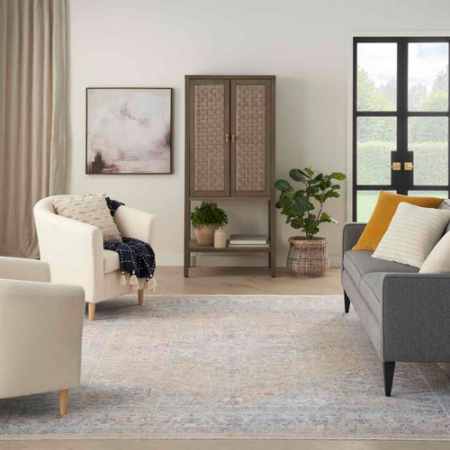 Elegant Heirlooms Thin Vintage Rug ELH01 Grey Gold