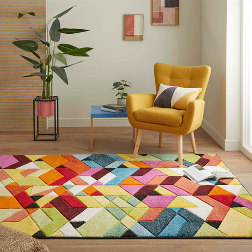 Viva Multicolour Hardwearing Rug VIV01