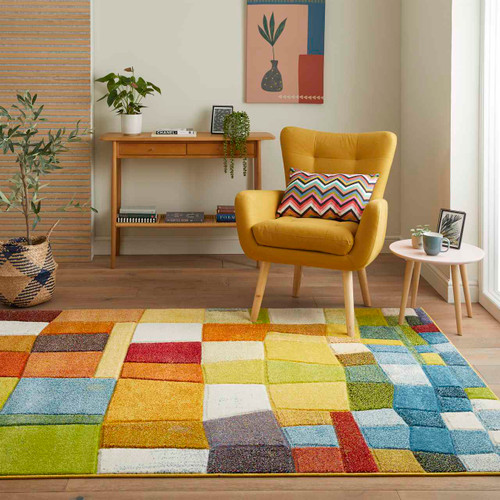 Viva Multicolour Hardwearing Rug VIV02