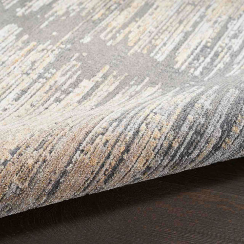 Contemporary Rug Abstract Hues Grey Gold