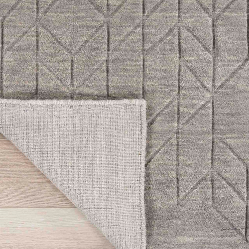 Alessa Plain Grey Handmade Wool Rug