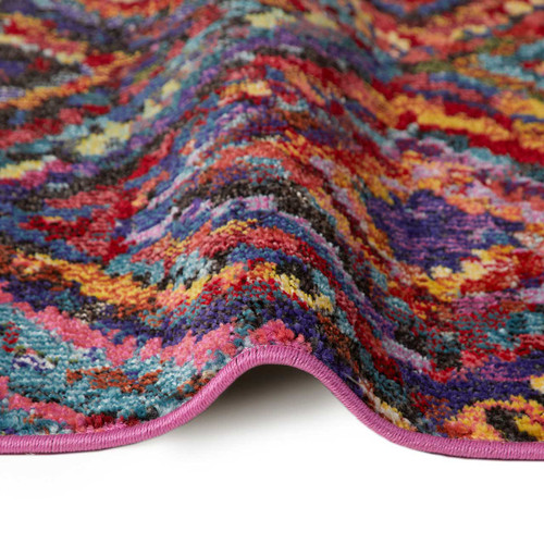 Carnaval Purple Multi Hardwearing Rug CAR105