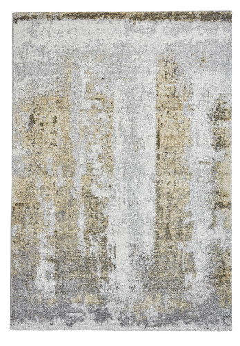 Brooklyn Rug 8595 Ivory Grey Yellow Runner