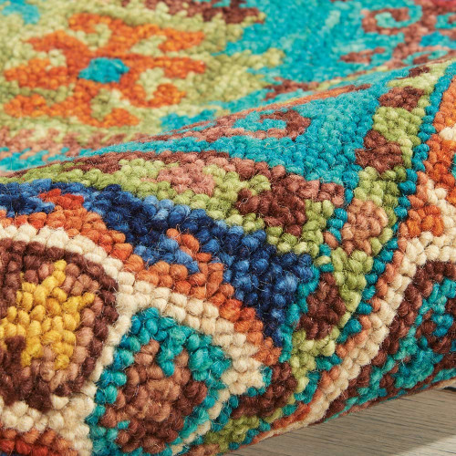 Vibrant Wool rug Teal VIB09 Runner