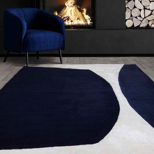 Matrix 102 Signature Indigo Blue Stylish Wool Rug