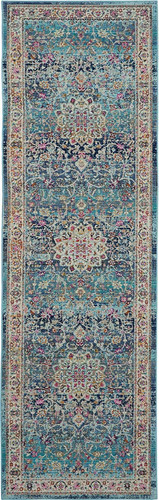 Blue Multi Vintage Kashan Rug VKA01