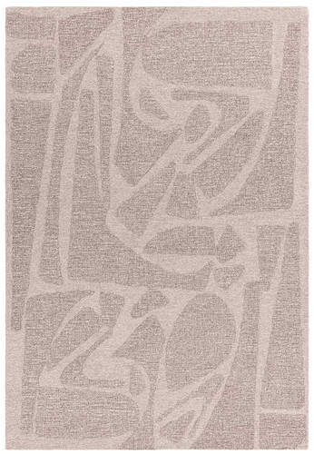 Loxley Stone Grey Loop Pile Hand Tufted Wool Rug