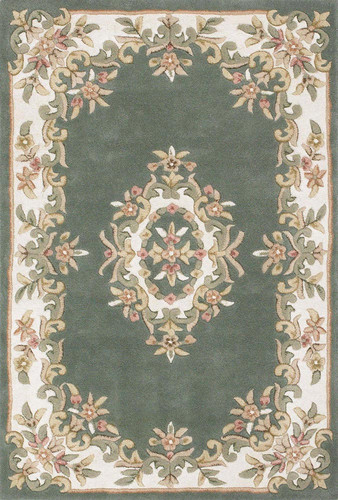 Royal Aubusson Rug Green Circle
