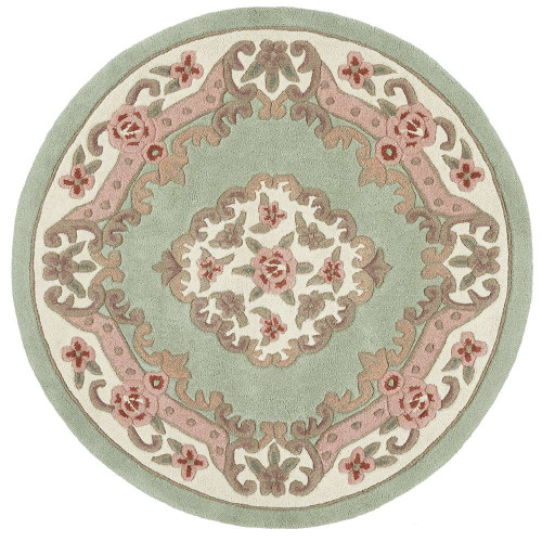 Origins Shensi Green Aubusson Rug Circle