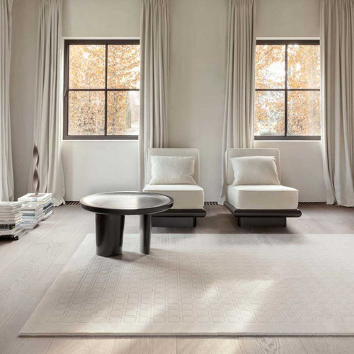 Malmo Cream Pixel Wool Floor Rug