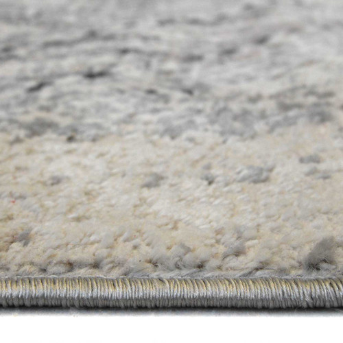 Abstract Square Grey Geometric Rug