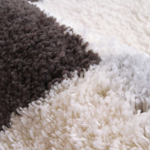 Snug Super Soft Shaggy Rug Blocks Grey