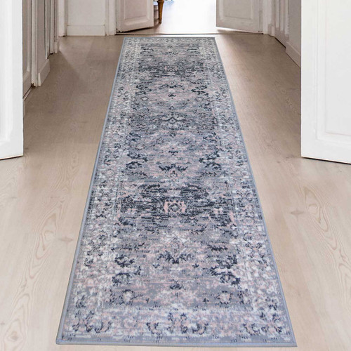 Maestro New Traditional Grey Pink Rug
