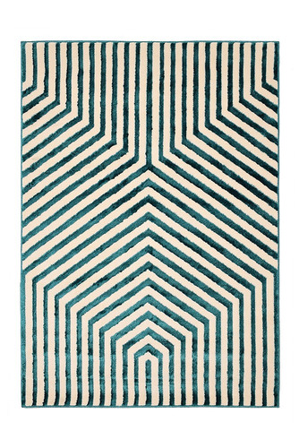 Zoe Illusion Blue Modern Rug