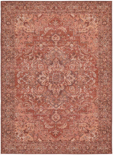 Ziba Terracotta Traditional Wool Rug