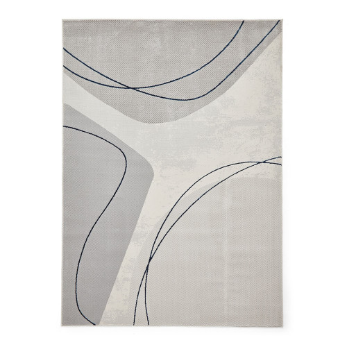 Apollo Grey Blue Modern Abstract Rug