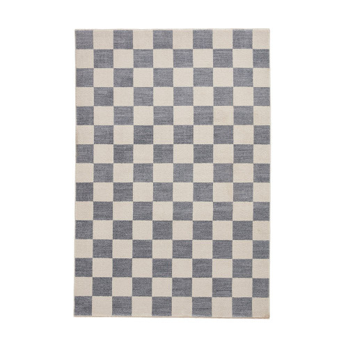 Baltimore Blue White Modern Checker Rug