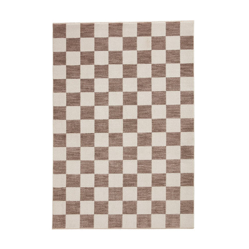 Baltimore Grey White Modern Checker Rug