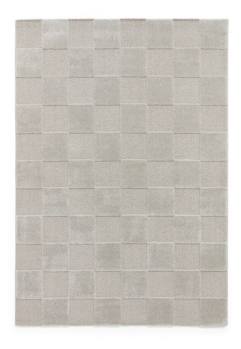 Elio Silver Modern Checker Rug