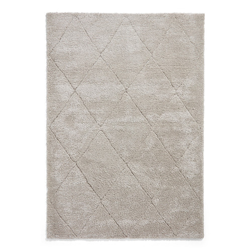 Ideal Shaggy Silver Berber Diamond Rug