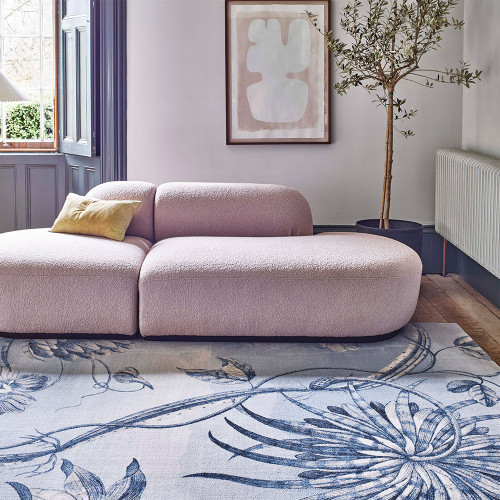V&A Calisia Talwin Light Blue Floral Rug