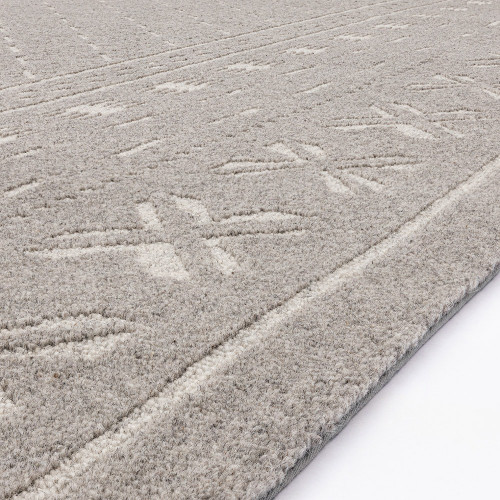 V&A Noble Blockprint Grey Traditional Rug