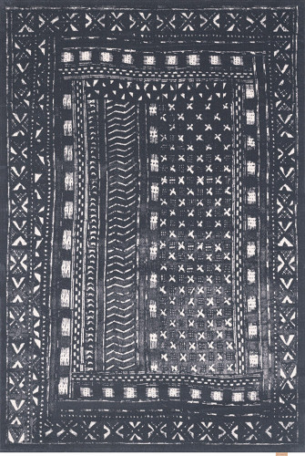 V&A Opal Masi Graphite Traditional Rug