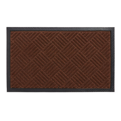 Dark Brown Diamond Stripes Doormat