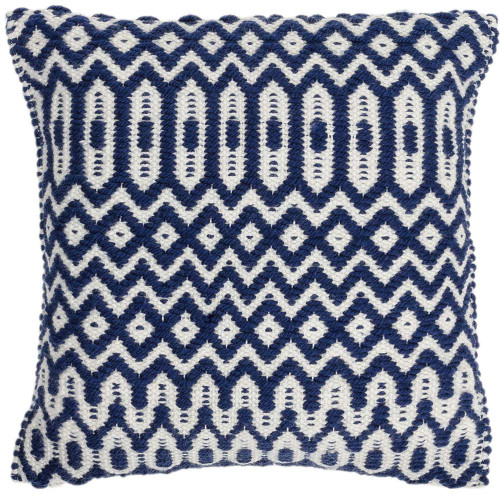Halsey Geometric Cushion Navy Blue