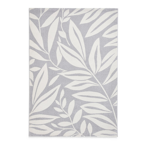 Catherine Lansfield Sorral Leaves Botanica Grey Rug