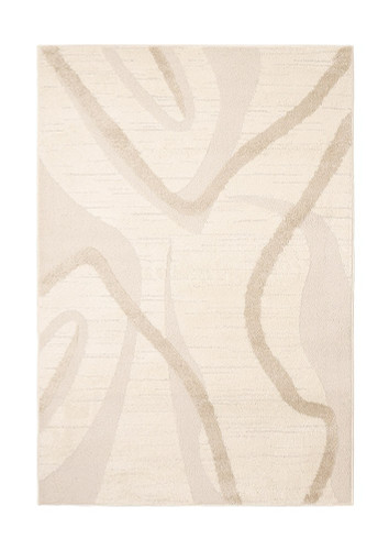 Ava Wave Cream Rug silo
