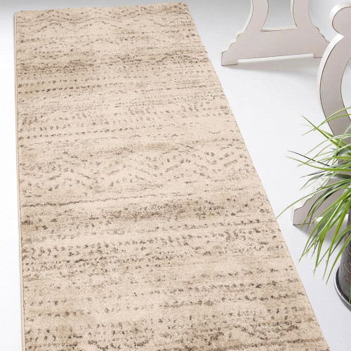 Freya Linezag Natural Rug Runner in a room