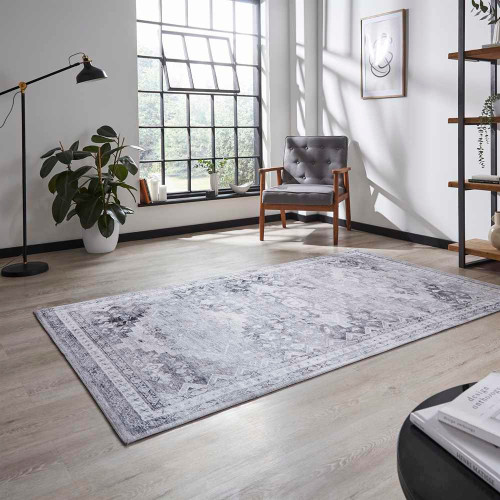 Topaz Rug Classic Grey H1265 Runner
