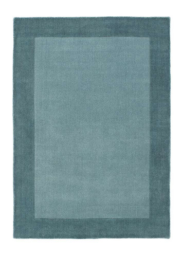 Origins Borders Duck Egg Plain Wool Rug Runner