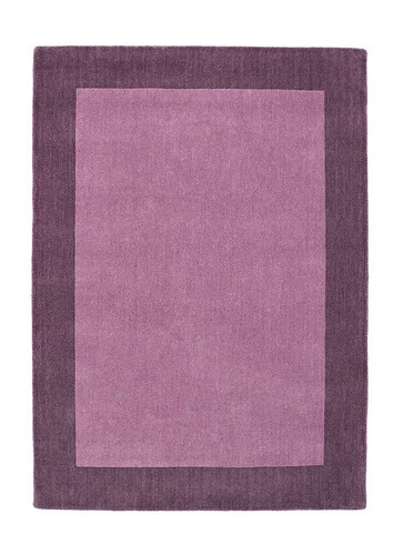 Origins Borders Mauve Plain Wool Rug Runner