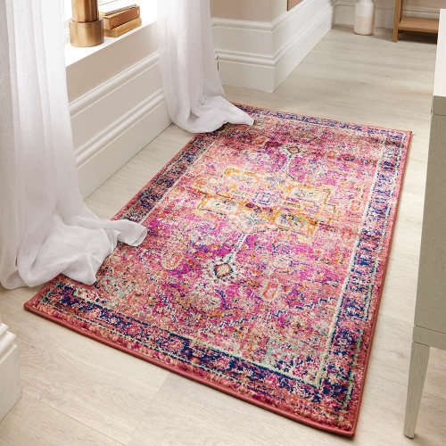 Origins Granada Ruby Traditional Faded Rug Runner